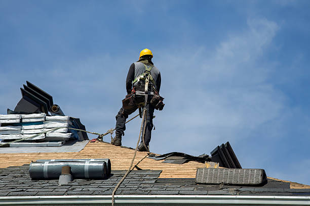 Professional Gutter Installation technician working in Hughesville, PA